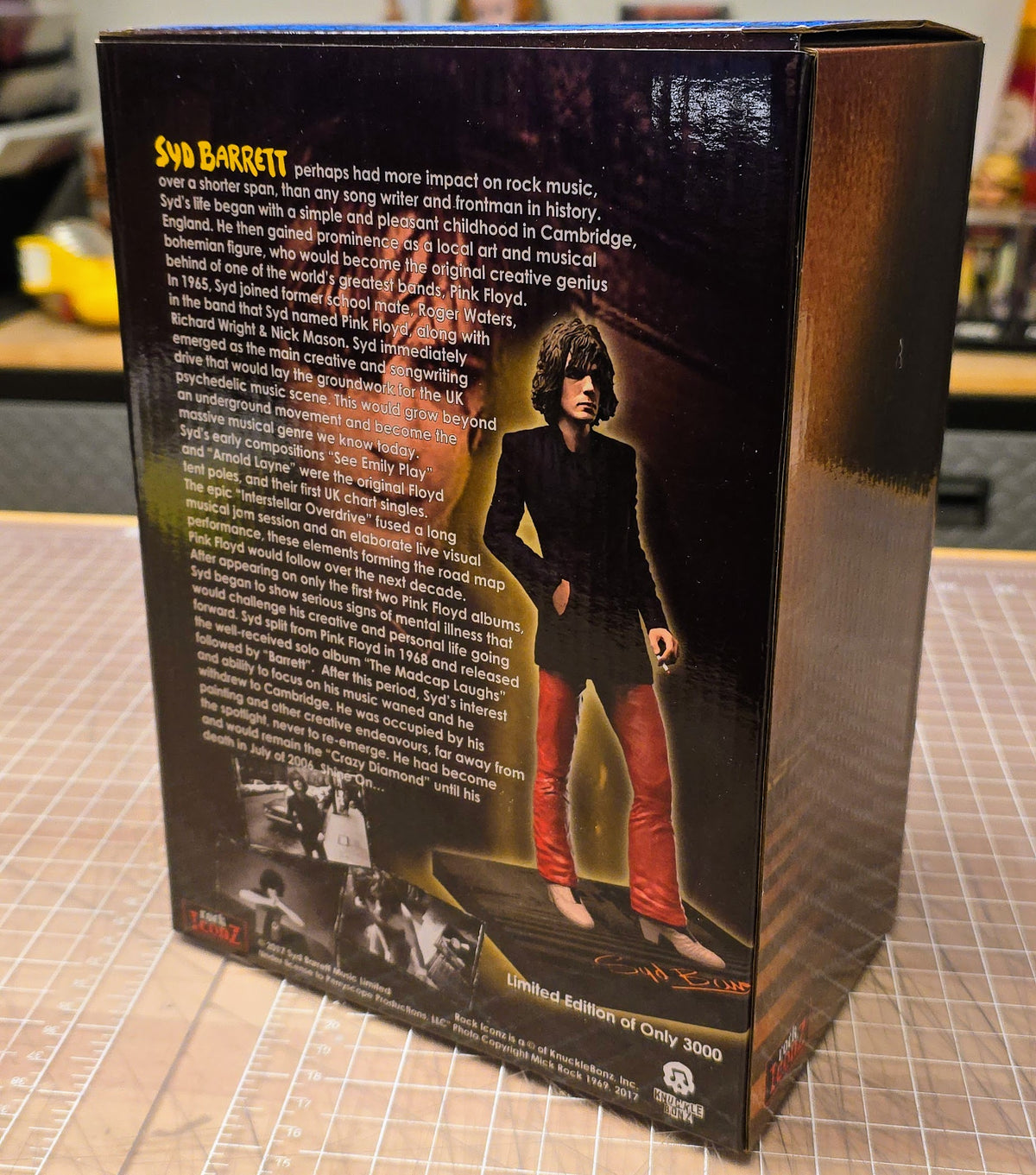 Pink Floyd Collectible 2017 KnuckleBonz Rock Iconz Syd Barrett Statue #496/3000