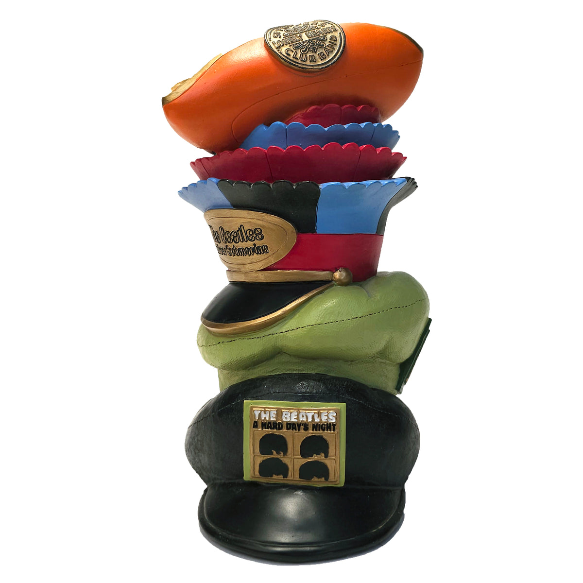 Beatles Collectible 2001 Vandor Sculpted Yellow Submarine Trendsetters (Famous Hats) Coin Bank - Preowned