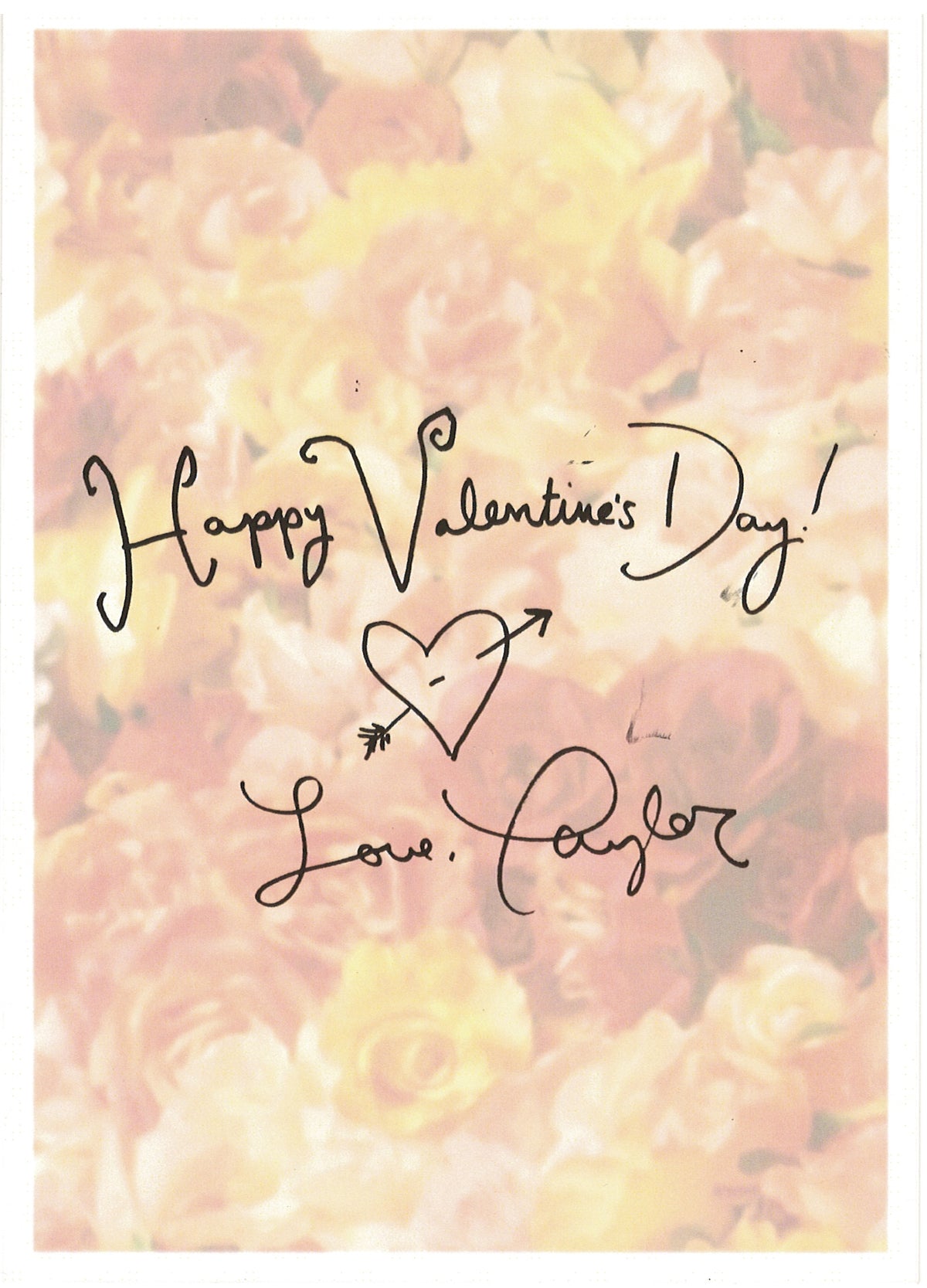 Rare 2019 Taylor Swift 'Our Song' Music Video Prop -Silk Rose Flower & Valentine Photo Card
