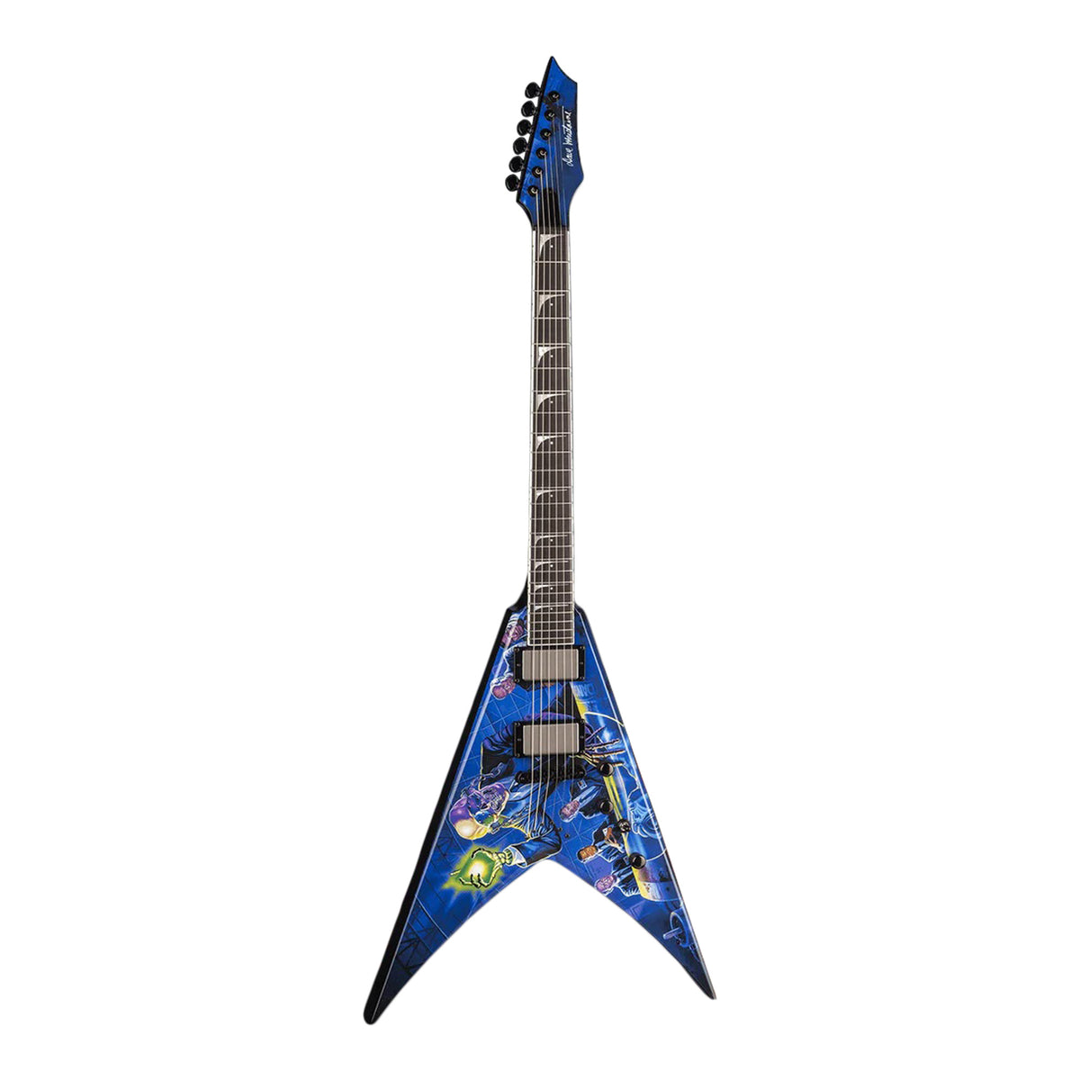 Megadeth Collectible Dave Mustaine Signature V Rust In Peace Mini Guitar
