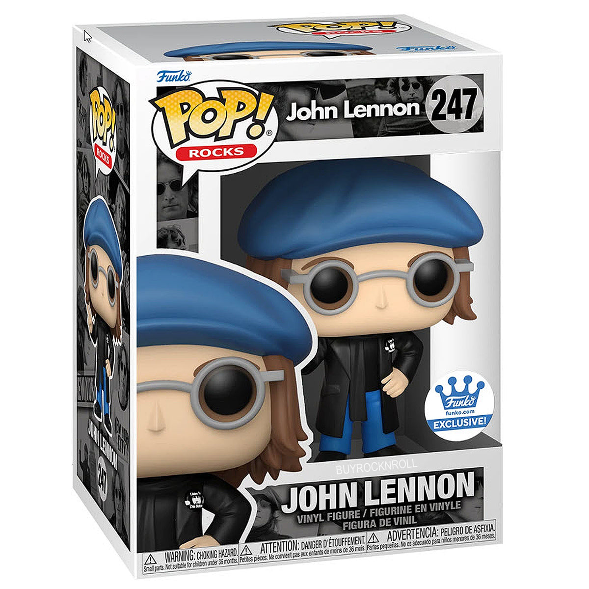 Beatles Collectible 2021 Funko Exclusive Pop! Rocks John Lennon Pea Coat Figure #247