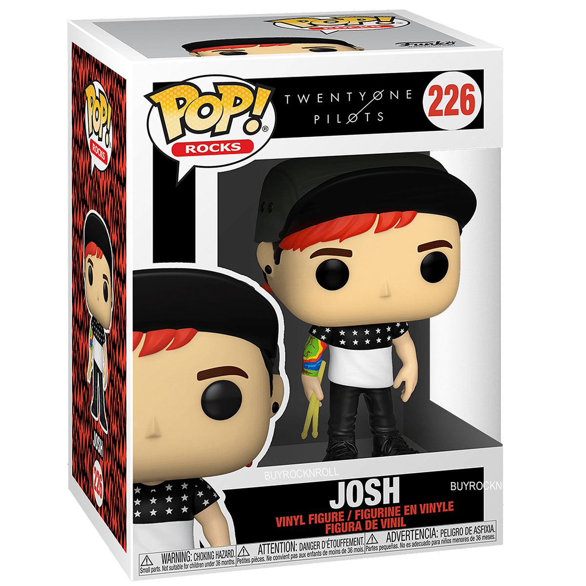 Twenty One Pilots 2021 Stressed Out Funko Pop Rocks Josh #226 & Tyler #227 Figure Set
