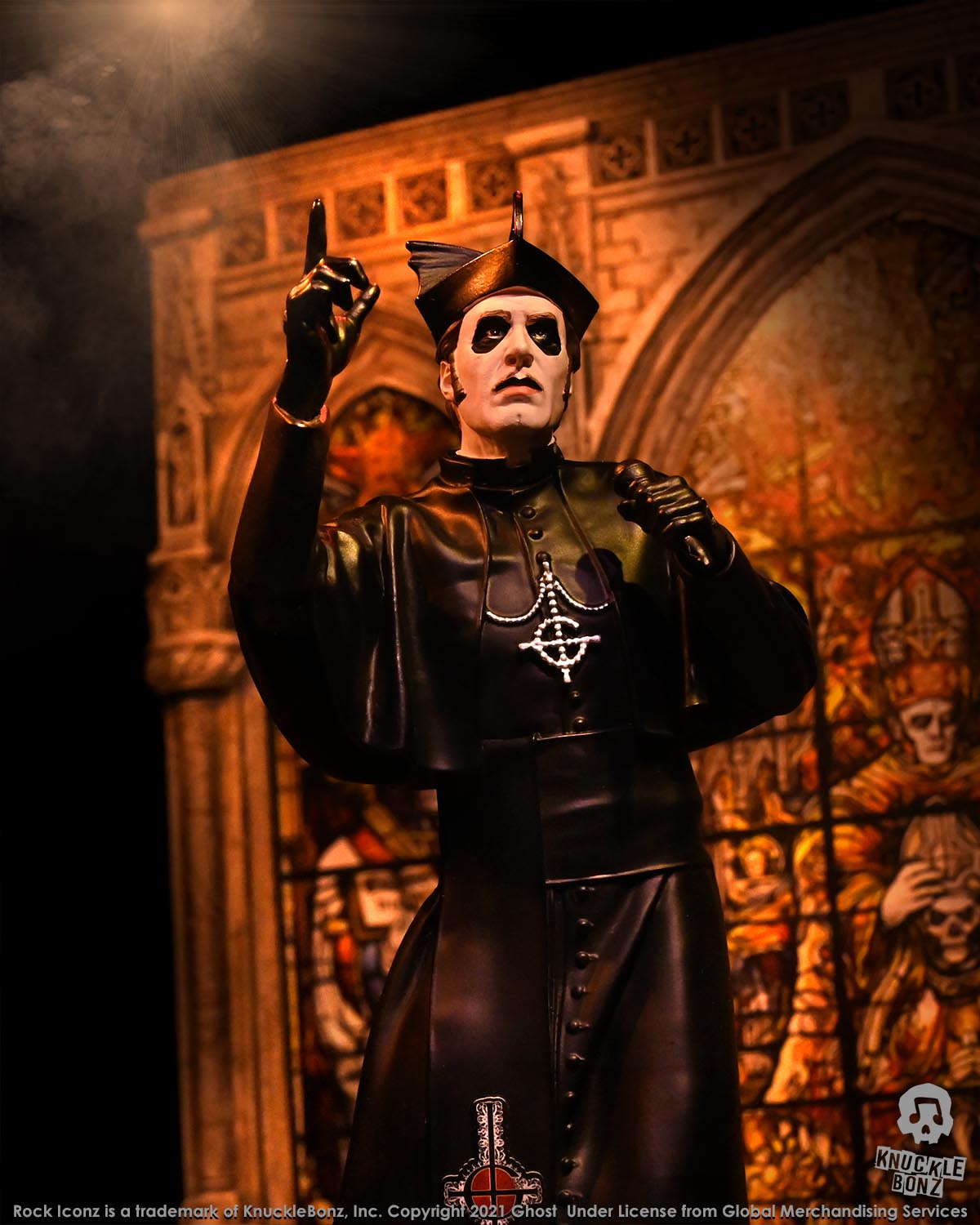 Ghost 2021 KnuckleBonz Rock Iconz Statue Cardinal Copia Black Tuxedo -Variant