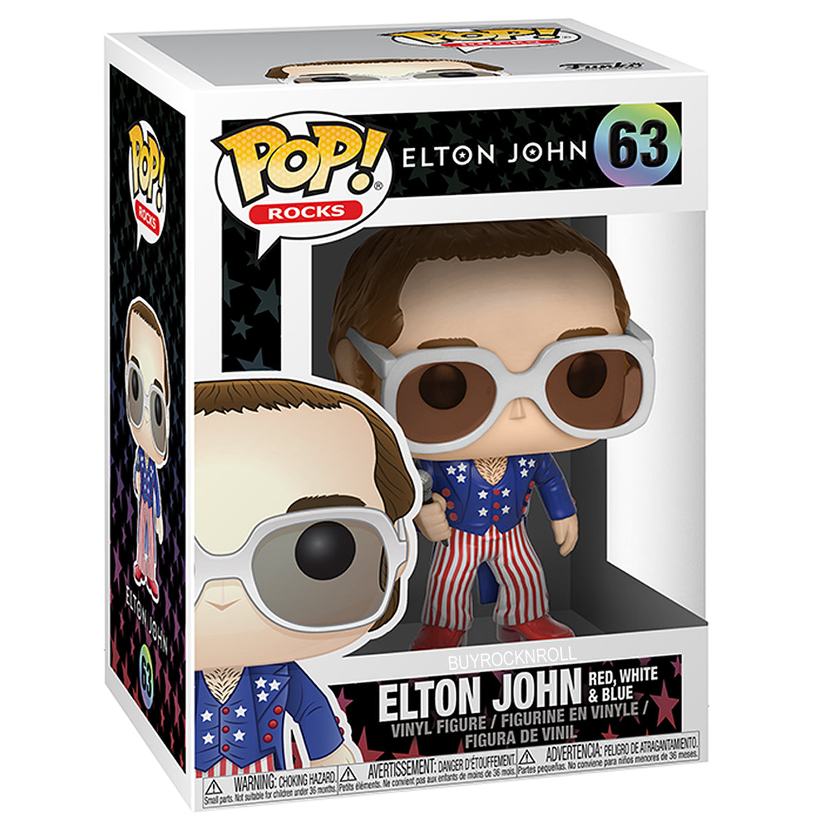 Elton John 2017 Handpicked Funko POP Rocks Red White Blue Figure #63
