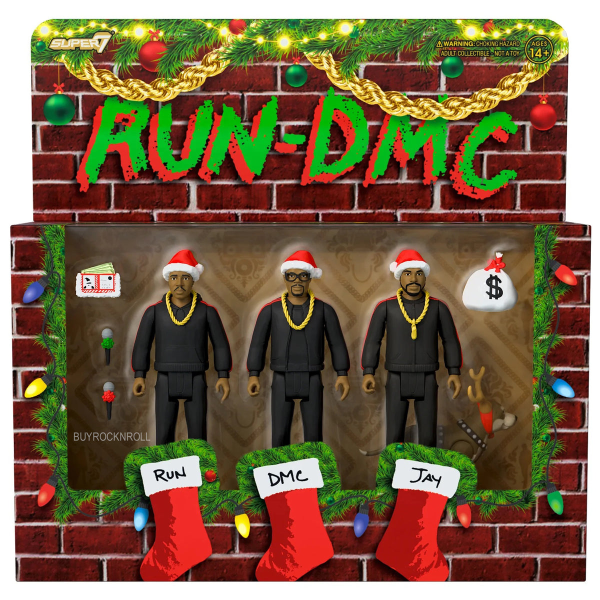 RUN DMC 2022 Super7 ReAction Christmas Holiday Figures 3-Pack Set NM-MT*
