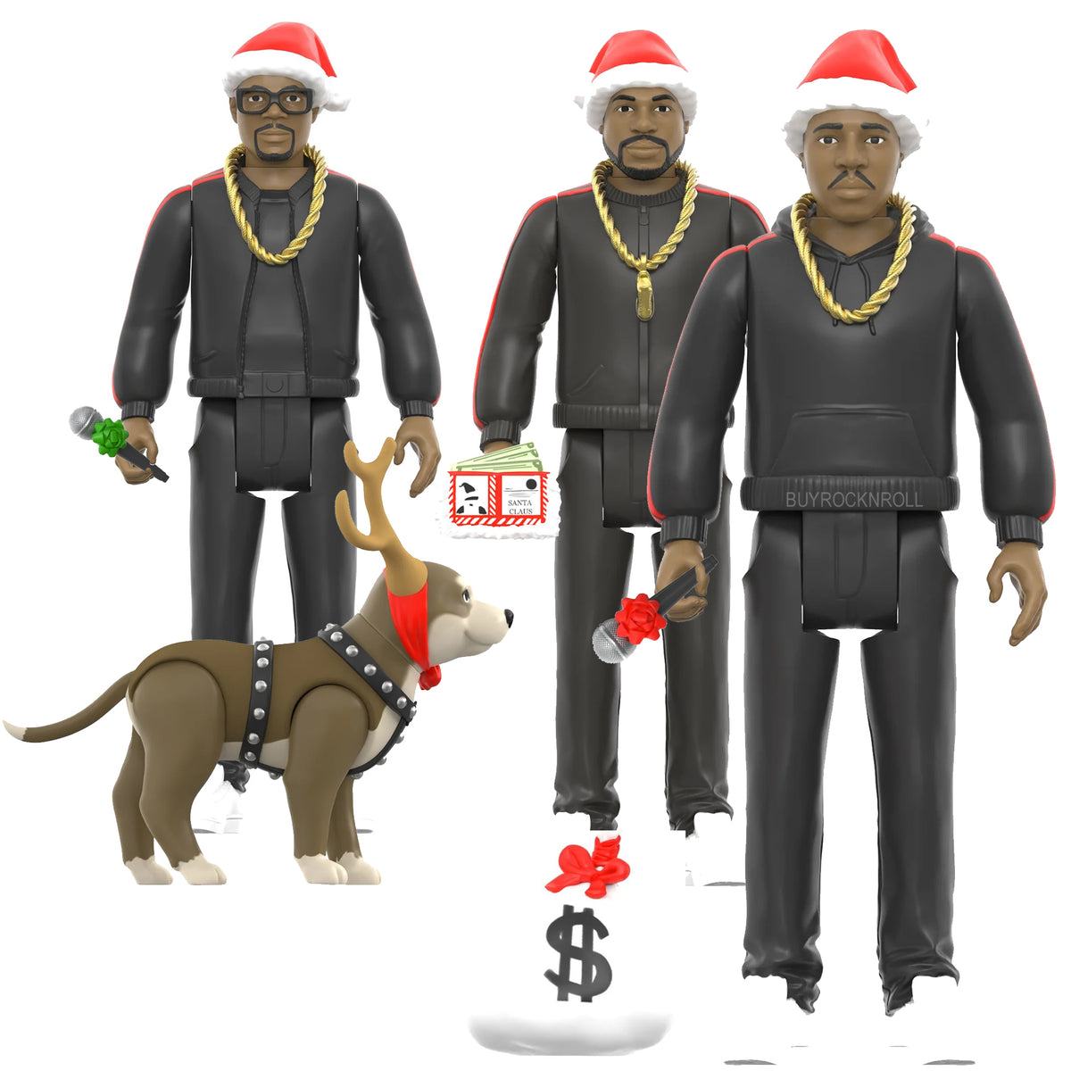 RUN DMC 2022 Super7 ReAction Christmas Holiday Figures 3-Pack Set NM-MT*