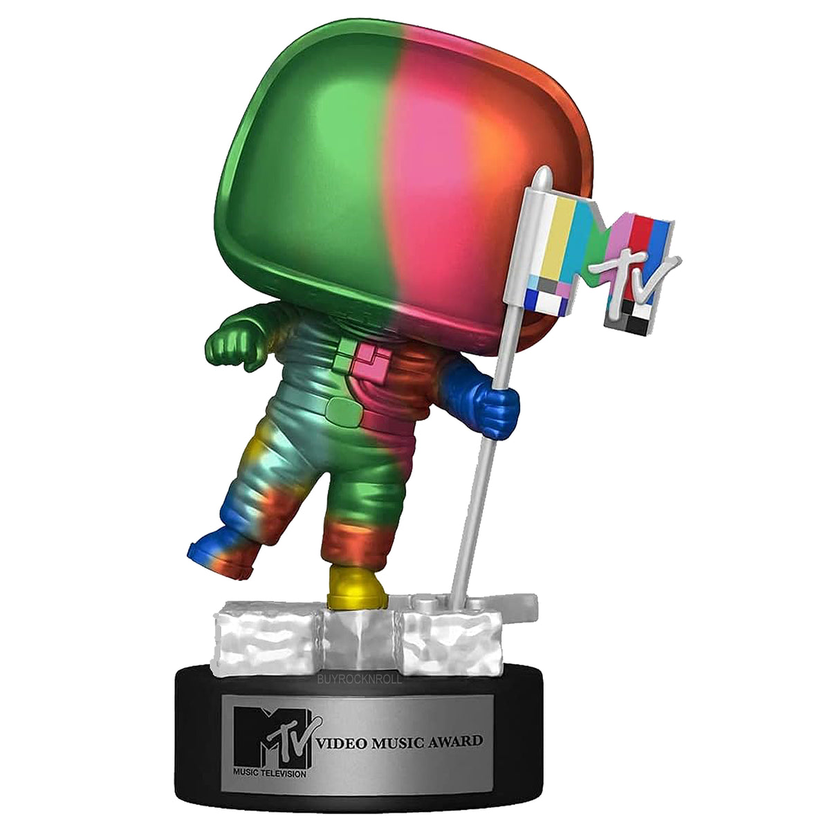 MTV Collectible 2021 Pop Ads Icons Metallic Rainbow Moon Person Figure in Protector