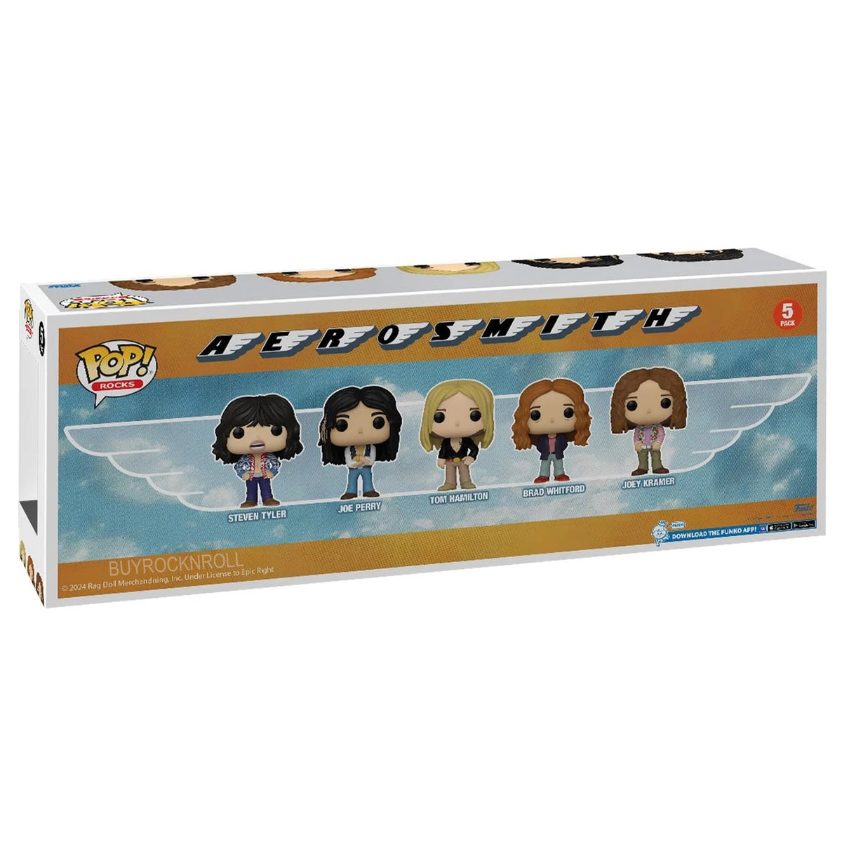 Aerosmith 2024 Handpicked Funko Pop Rocks 5 Pack Set of Figures