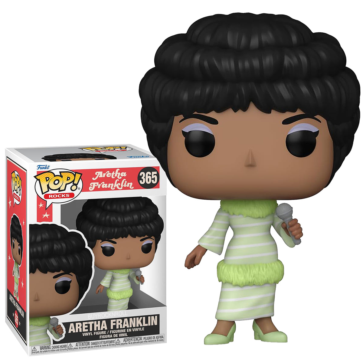 Aretha Franklin Collectible 2023 Handpicked Funko Pop Rocks Green Dress Figure #365
