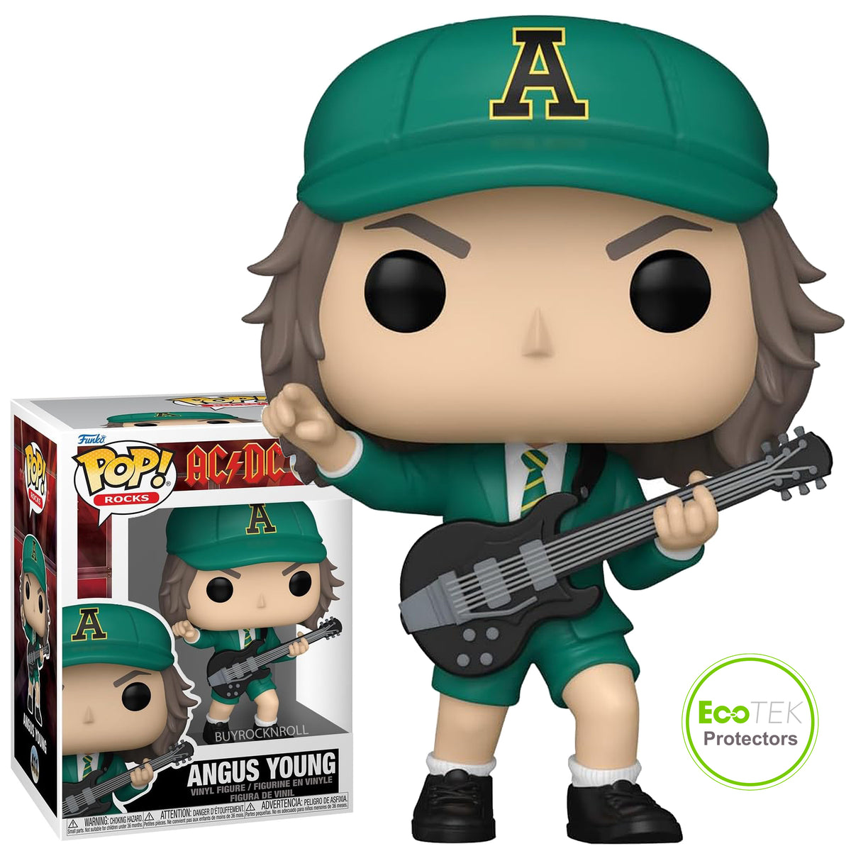 AC/DC Collectible 2024 Handpicked Funko Pop! Rocks Angus Young Green Outfit Figure #411