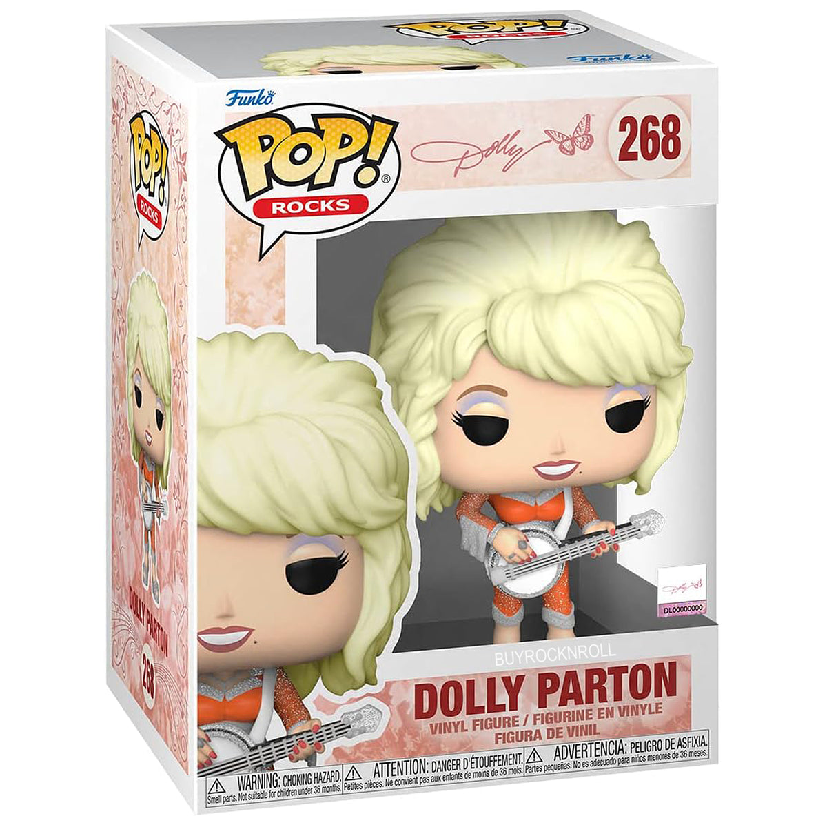 Dolly Parton Collectible 2023 Funko Pop Rocks Vinyl Figure #268