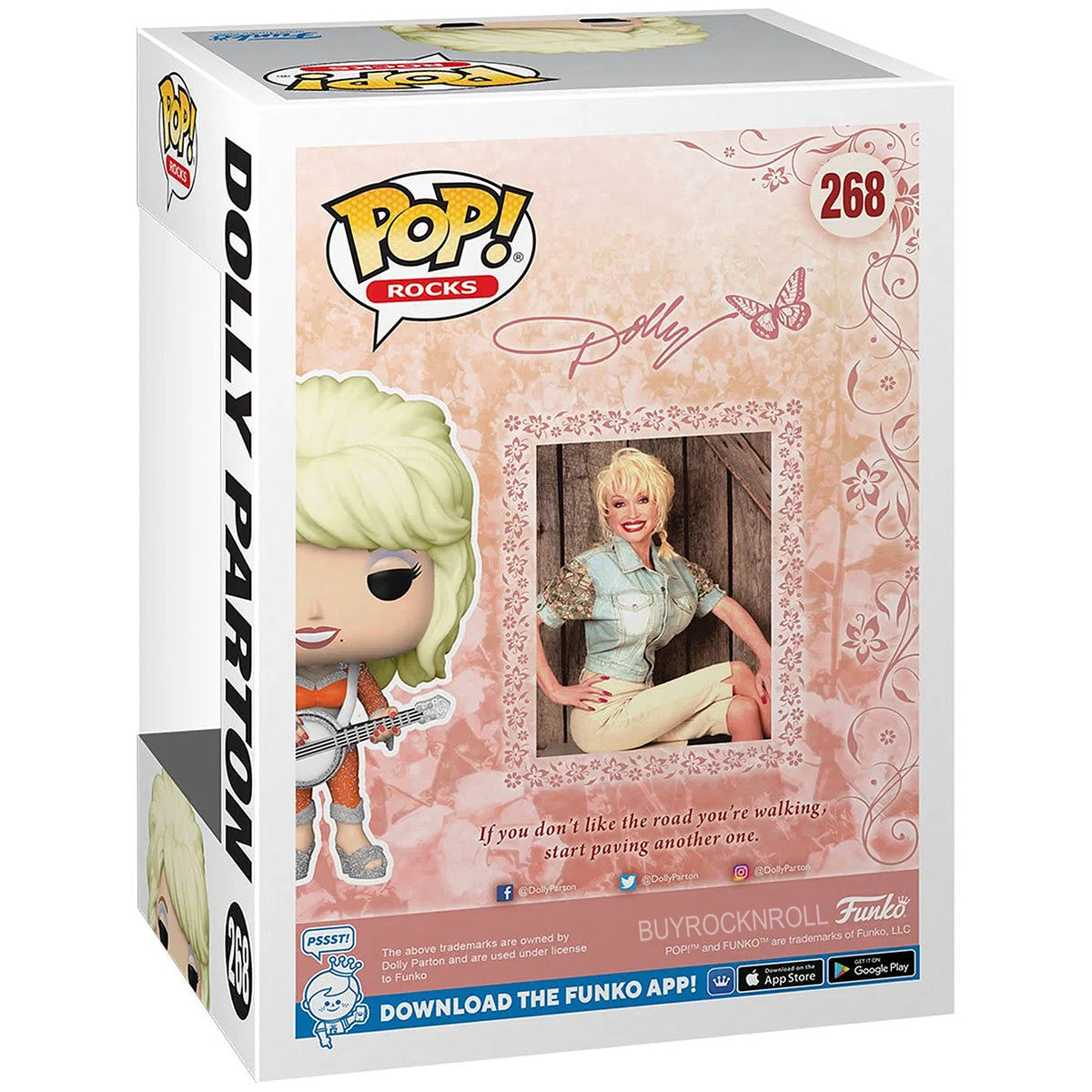 Dolly Parton Collectible 2023 Funko Pop Rocks Vinyl Figure #268