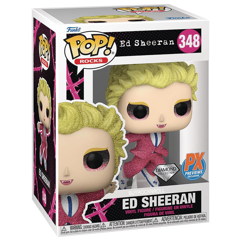 Ed Sheeran Collectible 2023 Funko Pop! Rocks Diamond Glitter Bad Habits Figure #348 PX