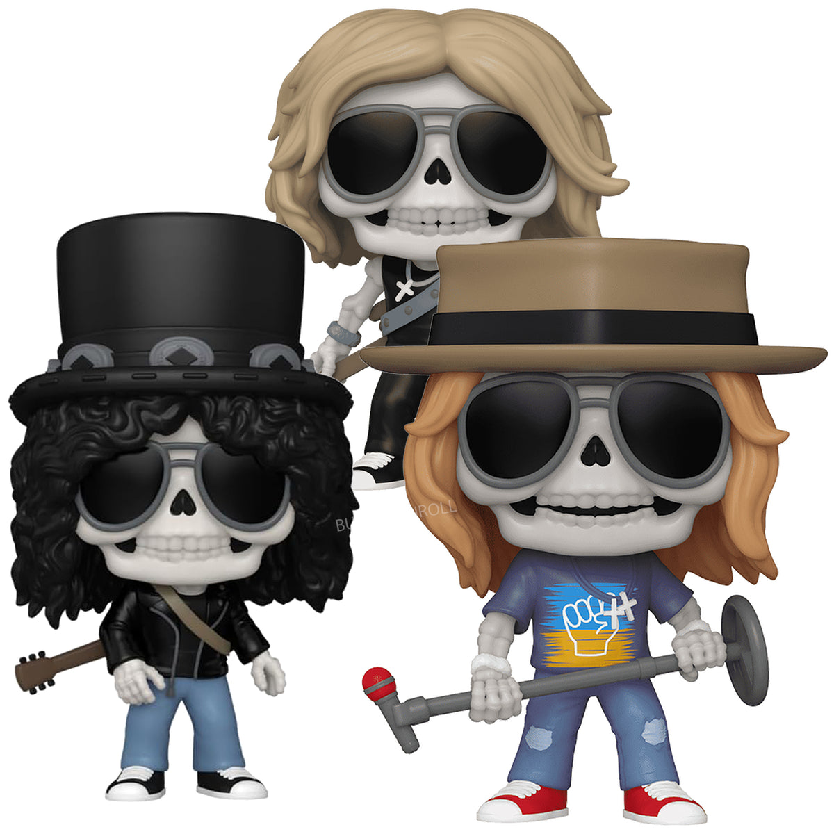 Guns N Roses 2024 Funko Pop! Rocks Exclusive Axl Rose Slash & Duff McKagan Set