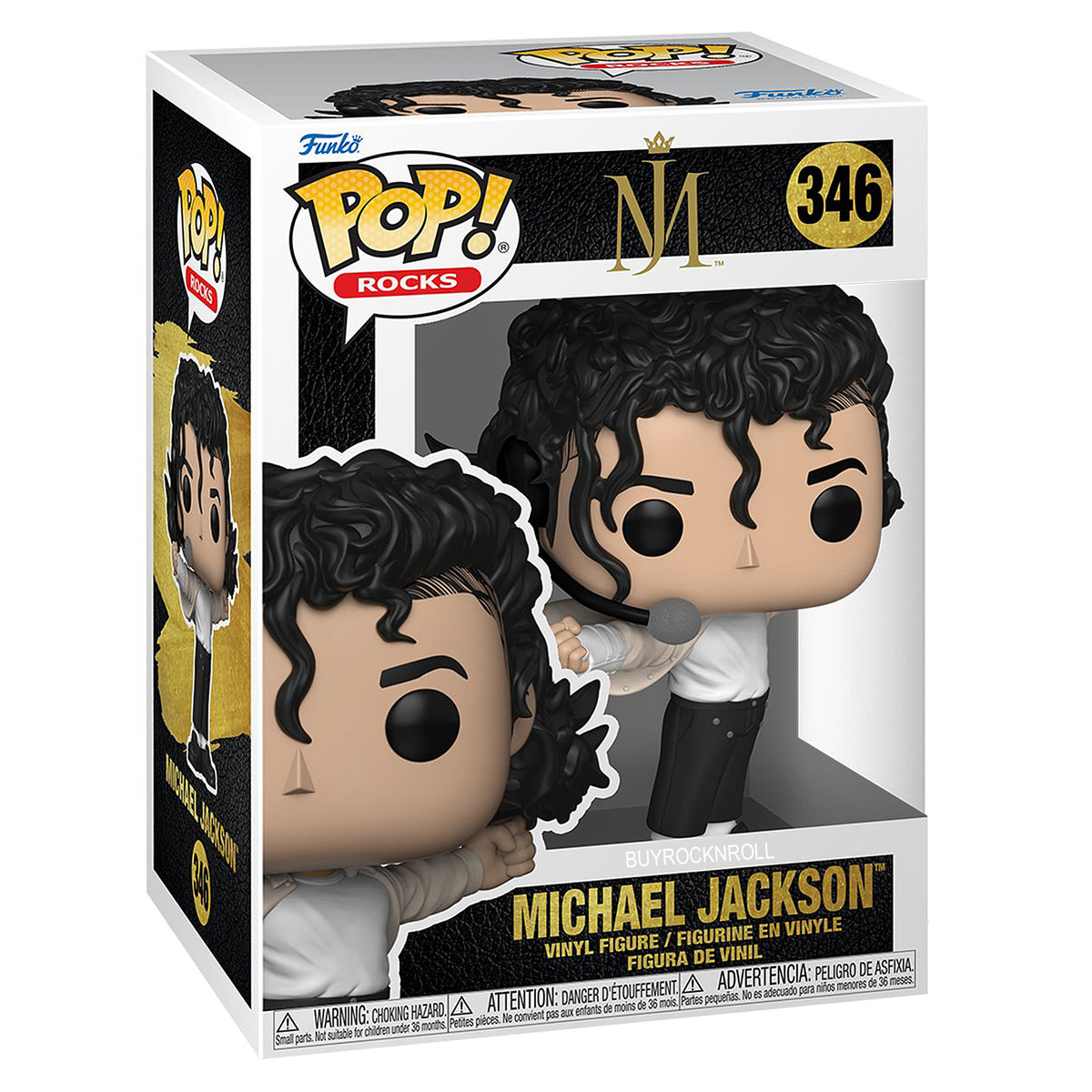 Michael Jackson 2023 Funko Pop Rocks Super Bowl Figure #346 In EcoTek Protector