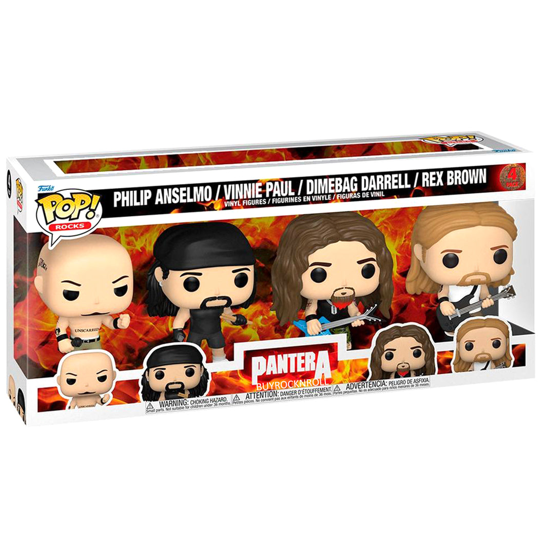 Pantera Collectible 2023 Handpicked Funko Pop Rocks Figures - 4 Pack