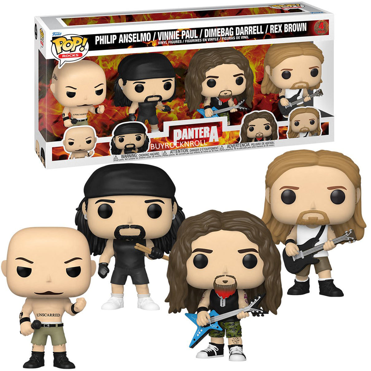 Pantera Collectible 2023 Handpicked Funko Pop Rocks Figures - 4 Pack