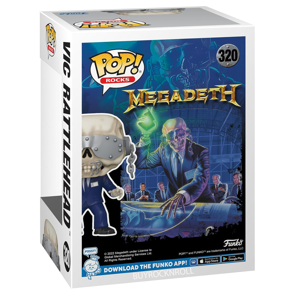 Megadeth 2023 Handpicked Funko Pop Rocks Vic Rattlehead Figure #320