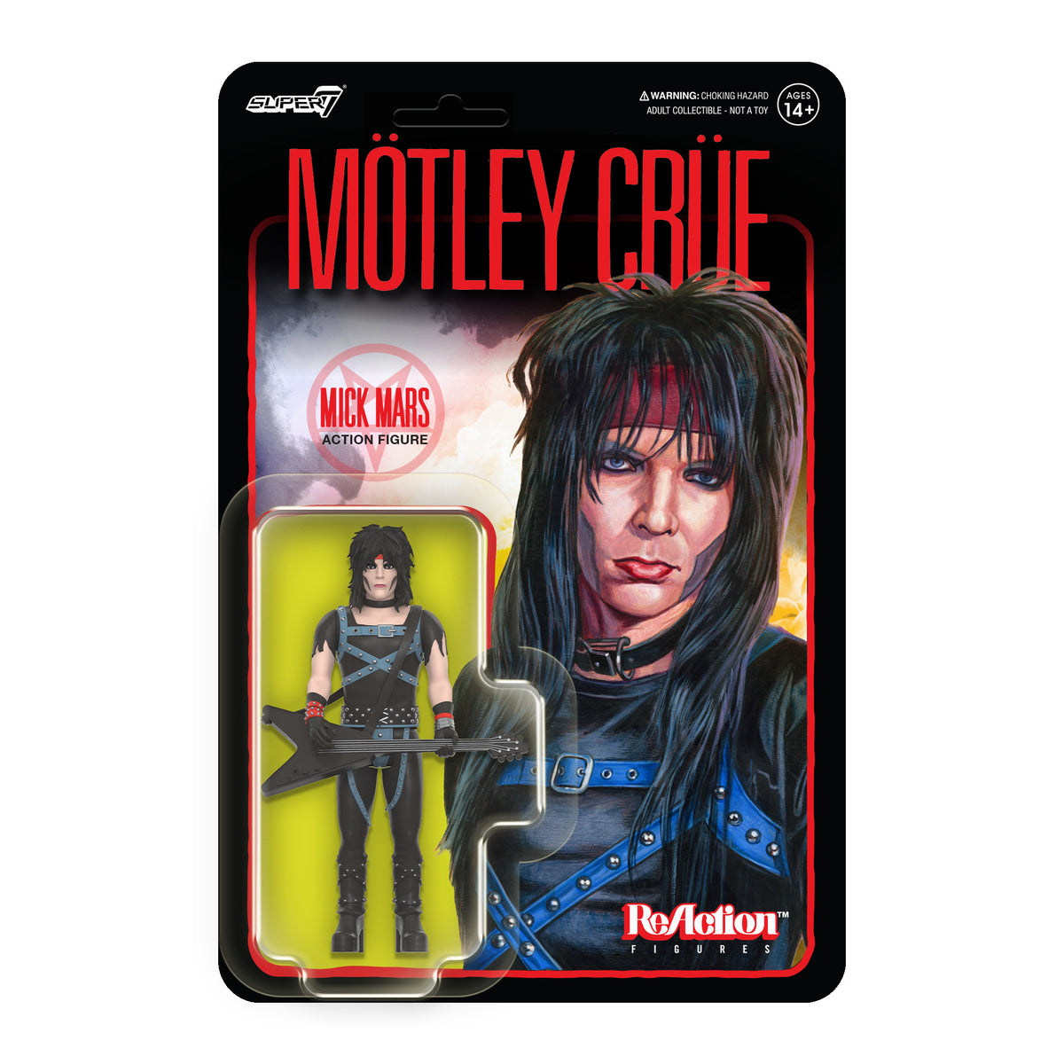 Motley Crue Collectible 2024 Handpicked Super7 Reaction Mick Mars Figure