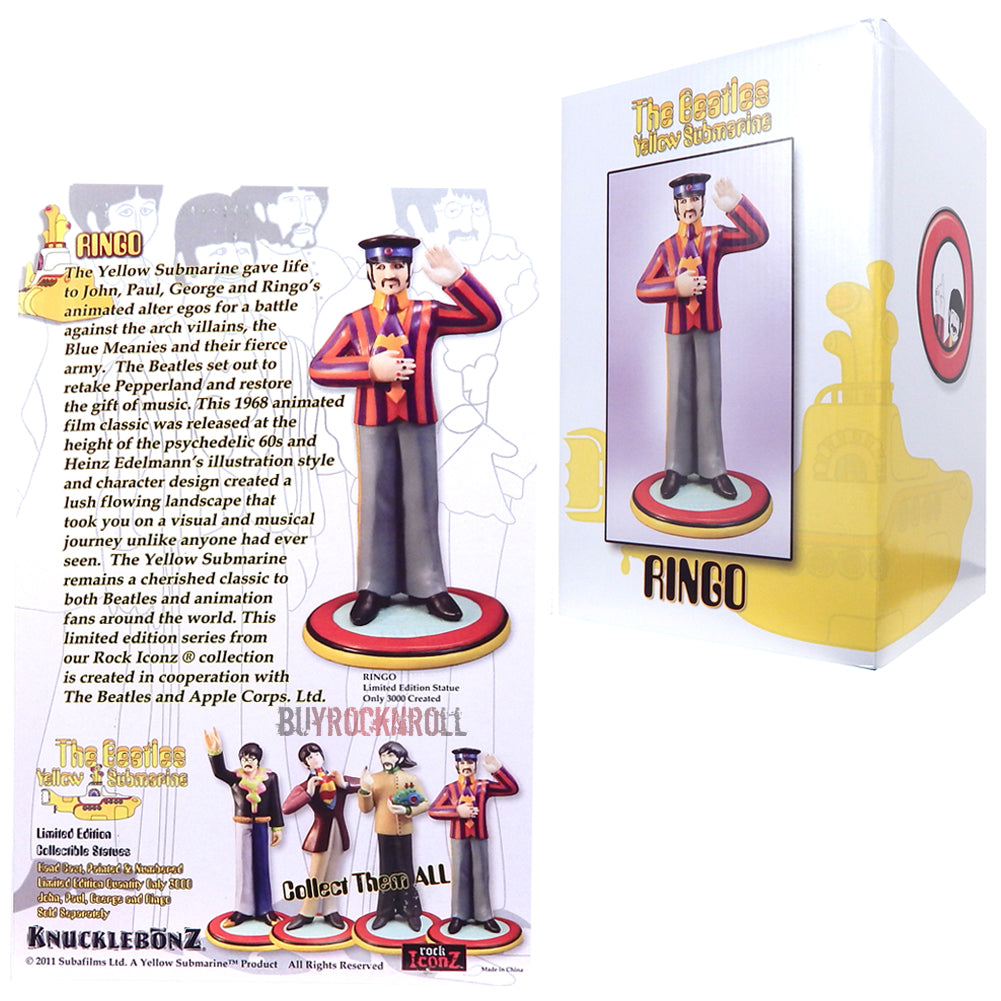 The Beatles 2011 Knucklebonz Rock Iconz Yellow Submarine Band Member Statue Set of 4