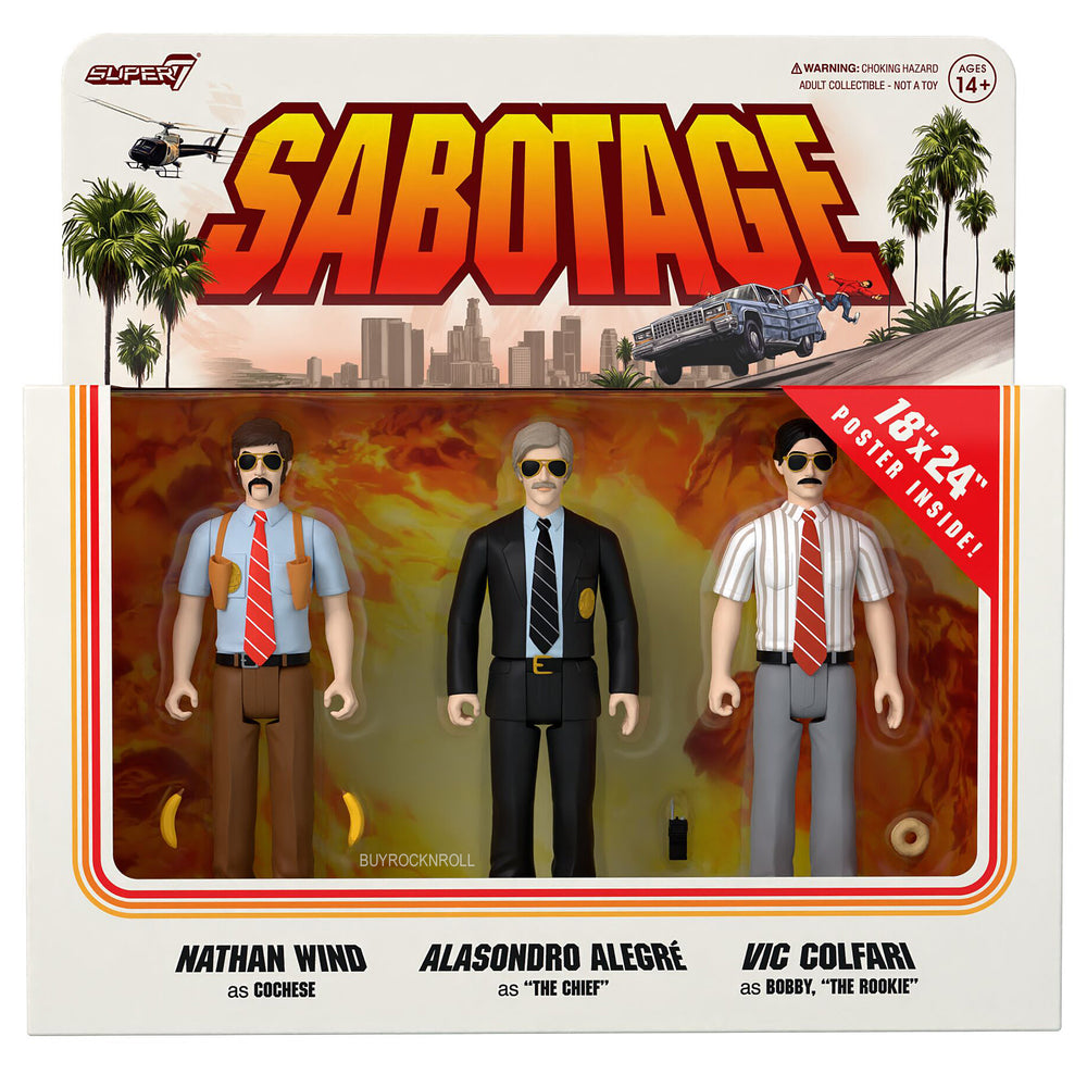 Beastie Boys Collectible 2023 Handpicked Super7 ReAction Figures - Sabotage 3 Pack & Poster