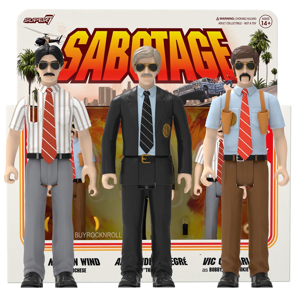 Beastie Boys Collectible 2023 Handpicked Super7 ReAction Figures - Sabotage 3 Pack & Poster