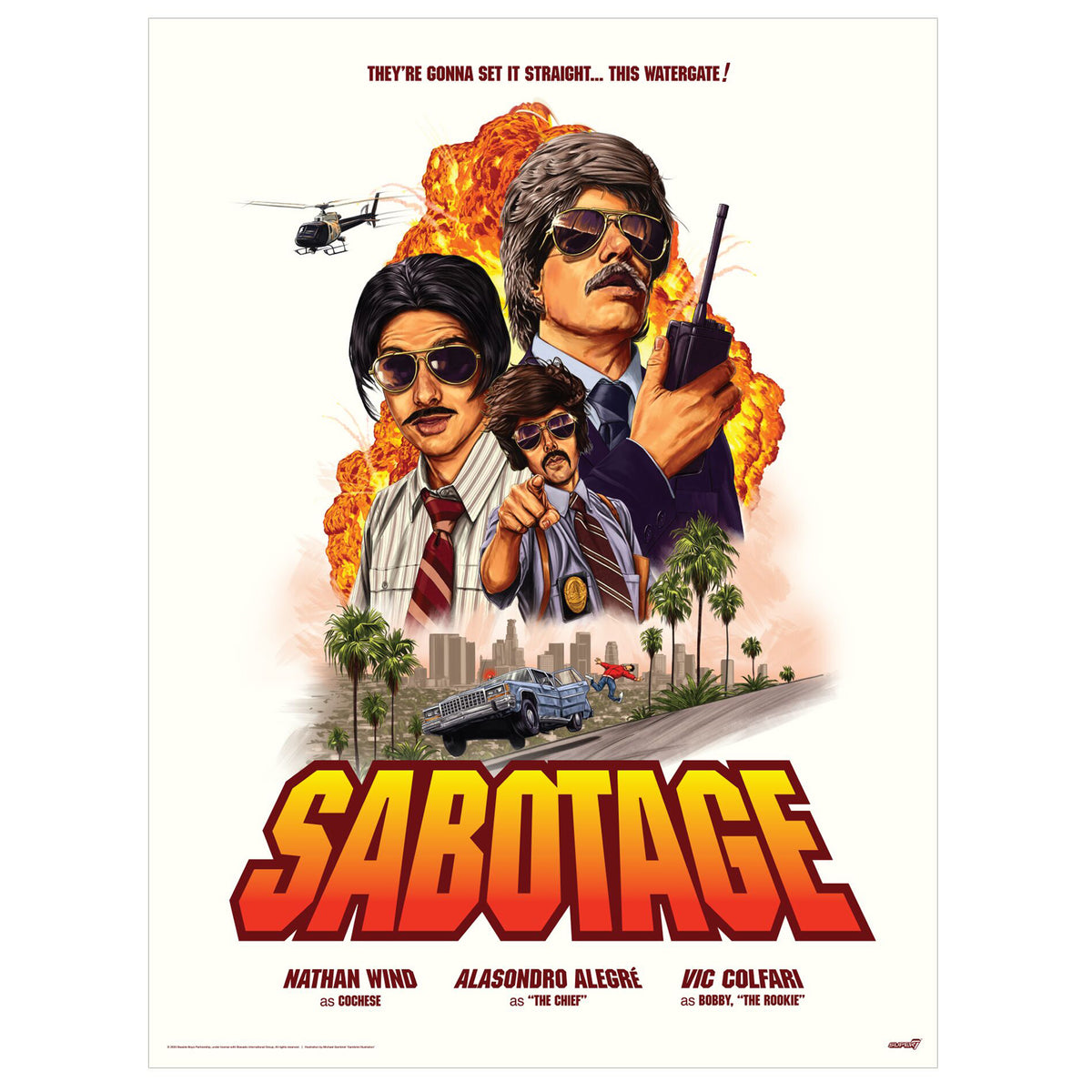 Beastie Boys Collectible 2023 Handpicked Super7 ReAction Figures - Sabotage 3 Pack & Poster