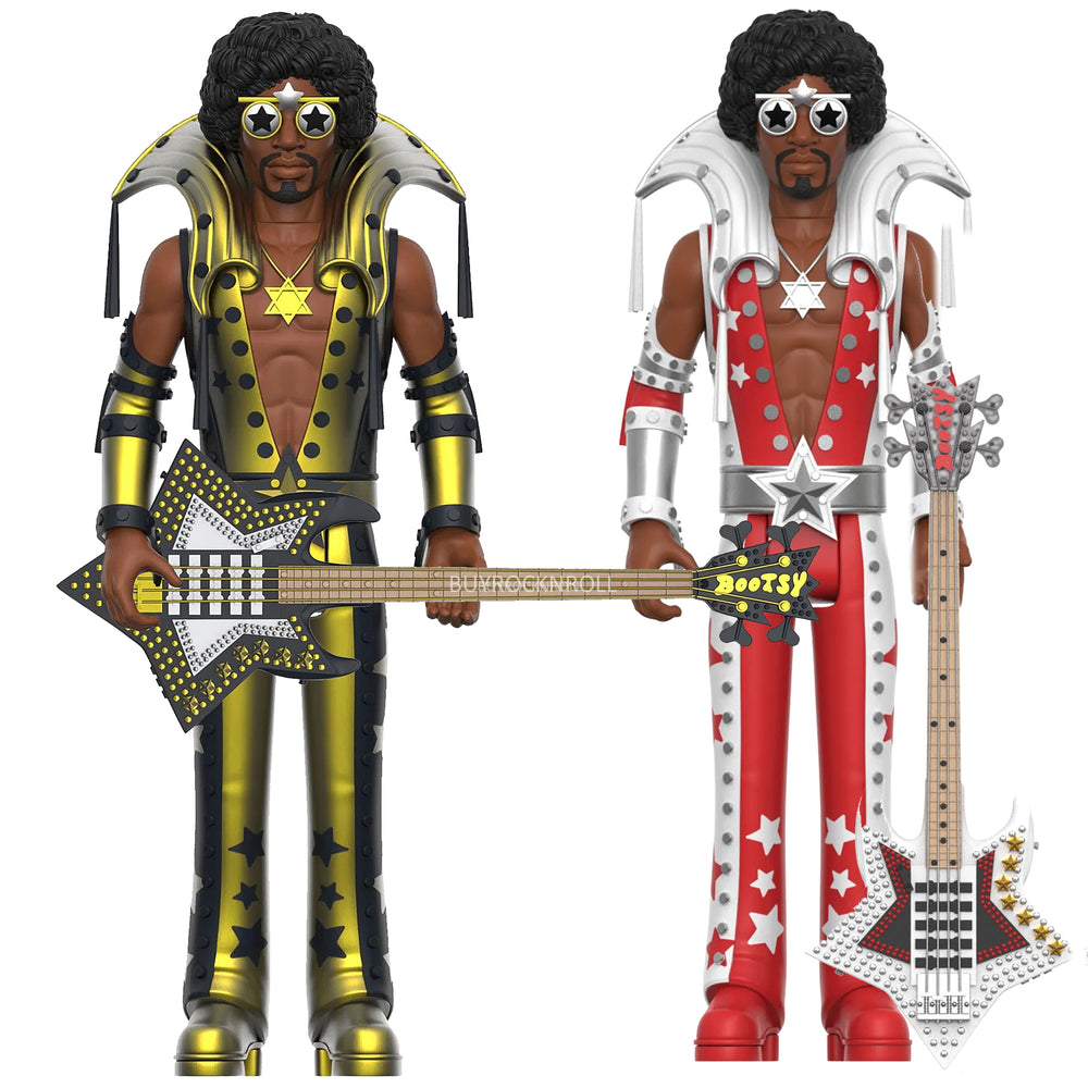 Bootsy Collins Collectibles Super7 Reaction Figure Set - Red & White and Black & Gold