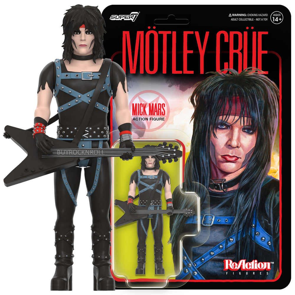 Motley Crue Collectible 2024 Handpicked Super7 Reaction Mick Mars Figure