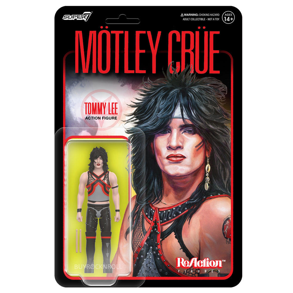 Motley Crue Collectible 2024 Handpicked Super7 Reaction Tommy Lee Figure