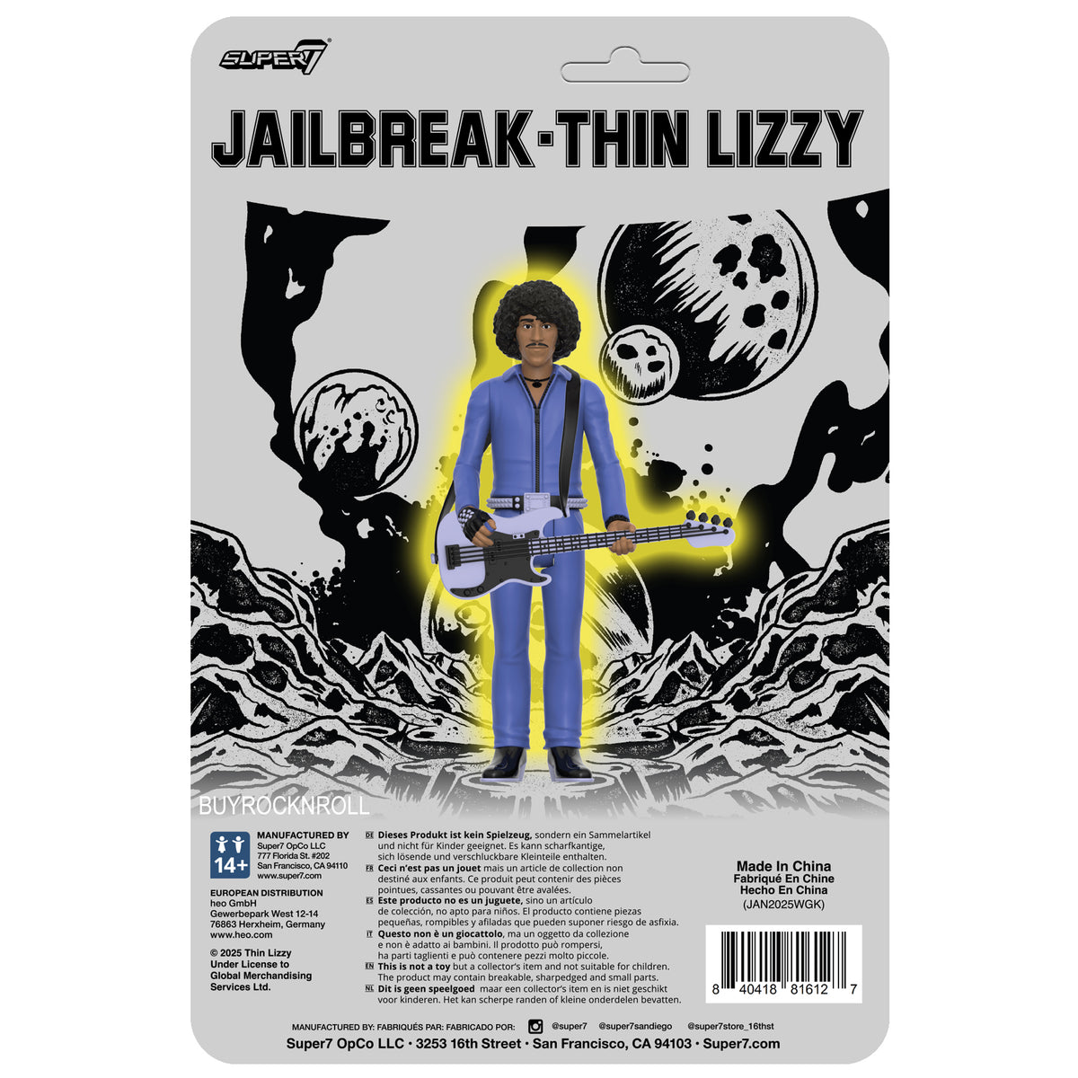 Thin Lizzy Collectible 2025 Super7 Phil Lynott Jailbreak ReAction Figure NM-MT*