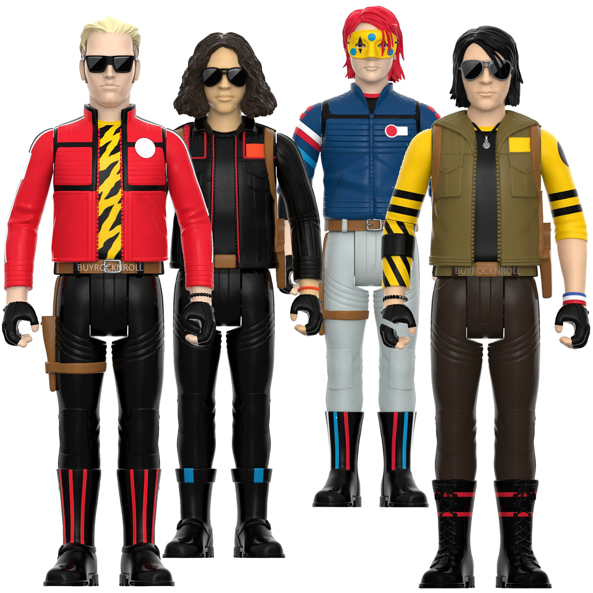 MCR 2023 Super7 Reaction Figure My Chemical Romance ReAction Figures Wave 1 Set - Danger Days