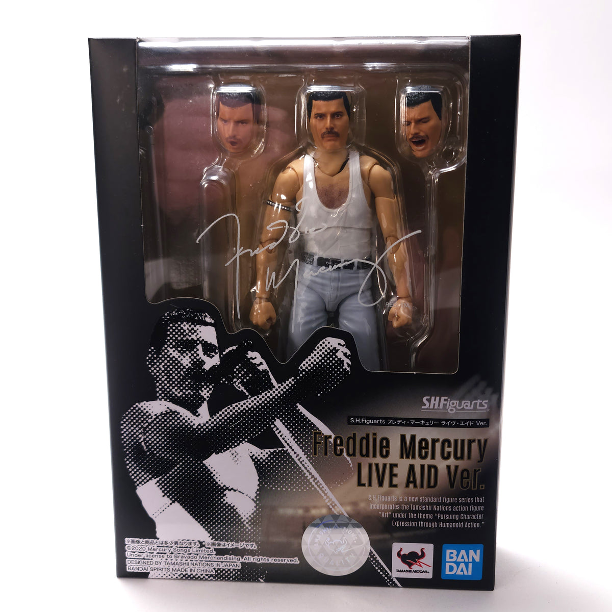 Queen Collectible 2020 Tamashii Nations BanDai Freddie Mercury Live Aid SH Figuarts 5" Figure