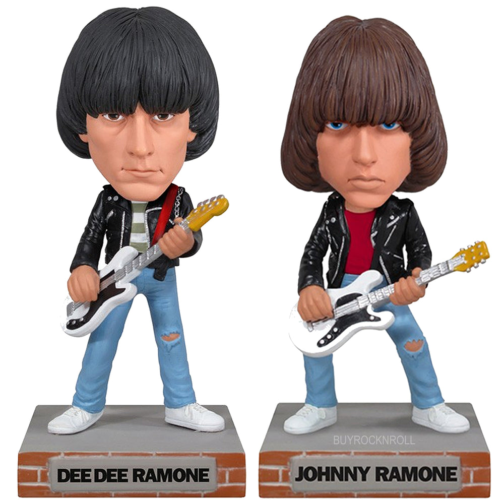 Ramones Collectible 2010 Funko Dee Dee & Johnny Wacky Wobbler Set