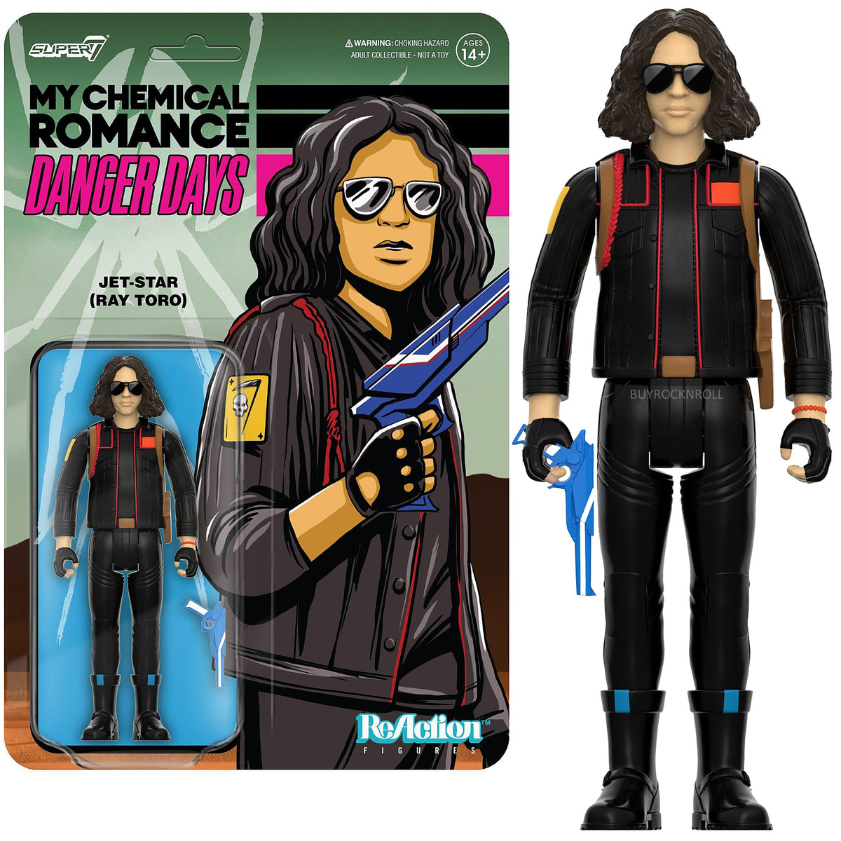 MCR 2023 Super7 Reaction Figure My Chemical Romance ReAction Figures Wave 1 Set - Danger Days