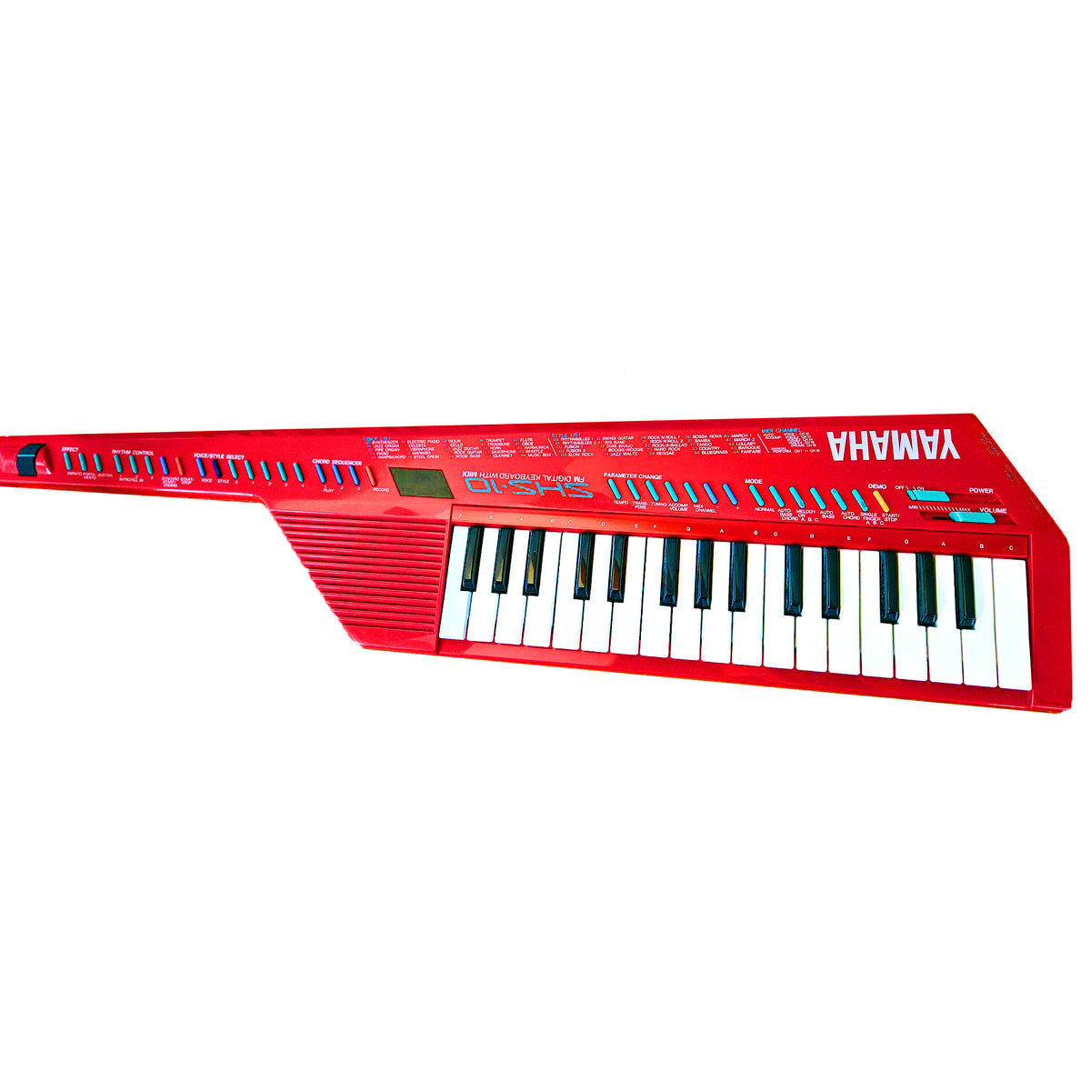 1987 Yamaha SHS10 FM Red Digital MIDI Keytar Electronic Keyboard (guitar) NICE!