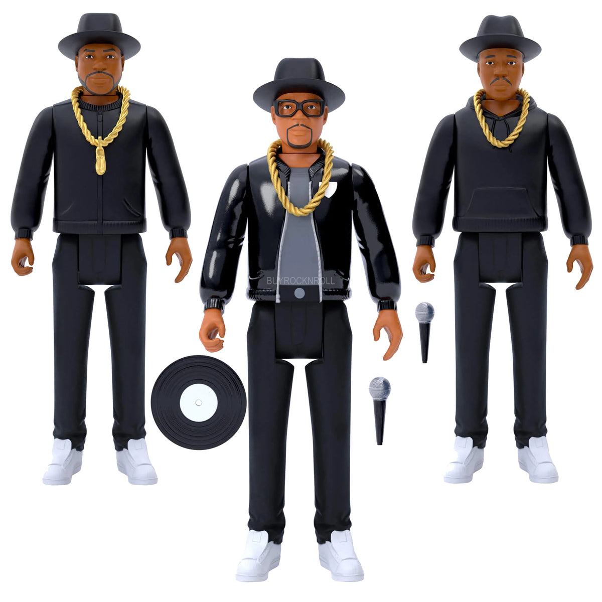 RUN DMC Collectible 2022 Handpicked Super7 RUN DMC ReAction 3/34" Figures Set