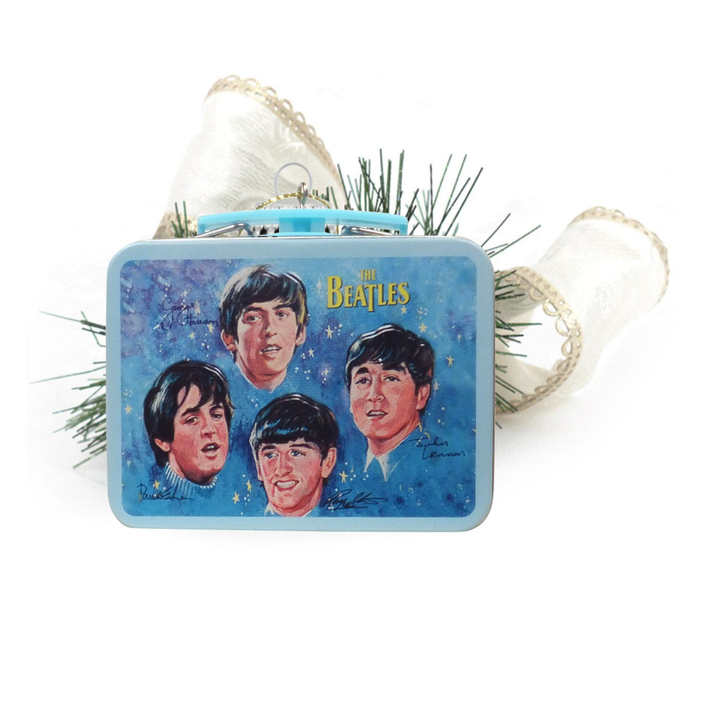 Beatles Collectibles: 2012 Kurt Adler Miniature Aladdin Lunch Box Christmas Ornaments