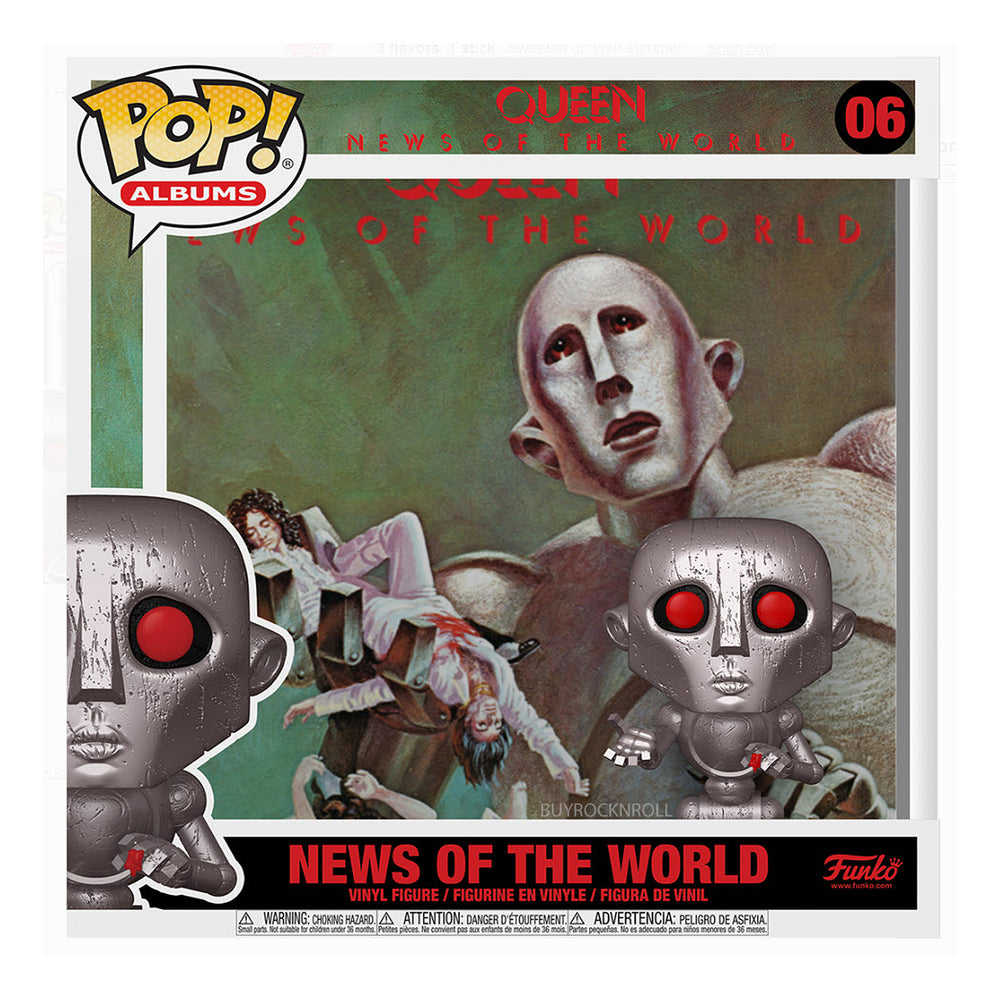 SOLD OUT! Queen Handpicked 2021 Funko Pop Albums News of the World w/ Robot Figure Case #06