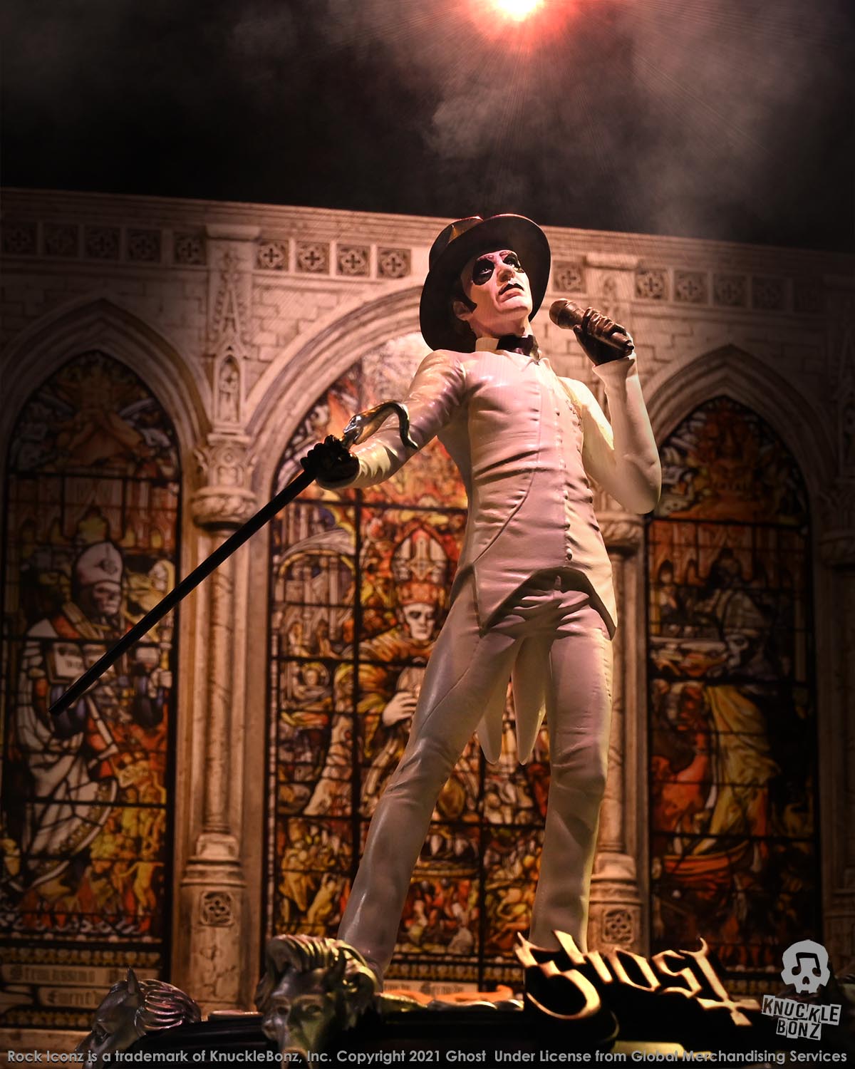 Ghost Collectible 2021 KnuckleBonz Rock Iconz Statue Cardinal Copia White Tuxedo -Variant