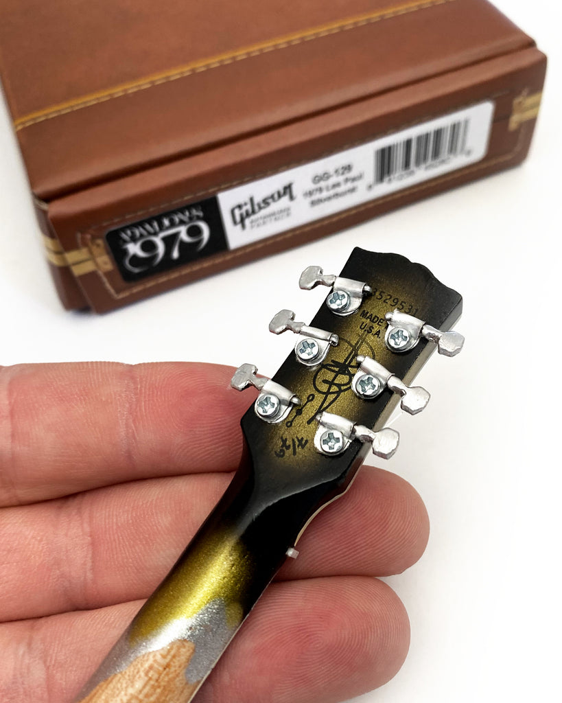 Tool Collectible Adam Jones 1979 Gibson Les Paul Custom - Antique Silverburst Mini Guitar Replica 1:4 Scale Model