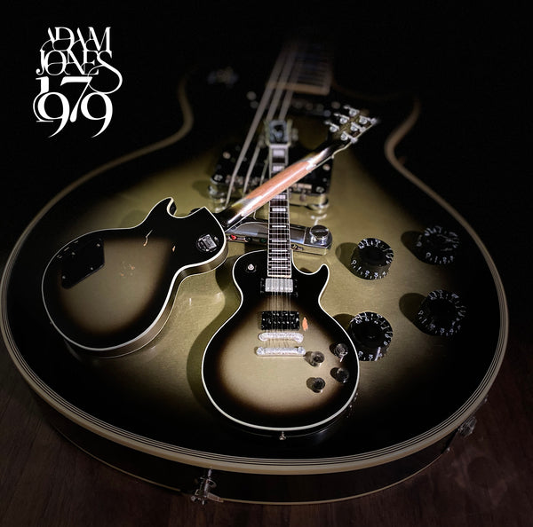 Tool Collectible Adam Jones 1979 Gibson Les Paul Custom - Antique Silverburst Mini Guitar Replica 1:4 Scale Model
