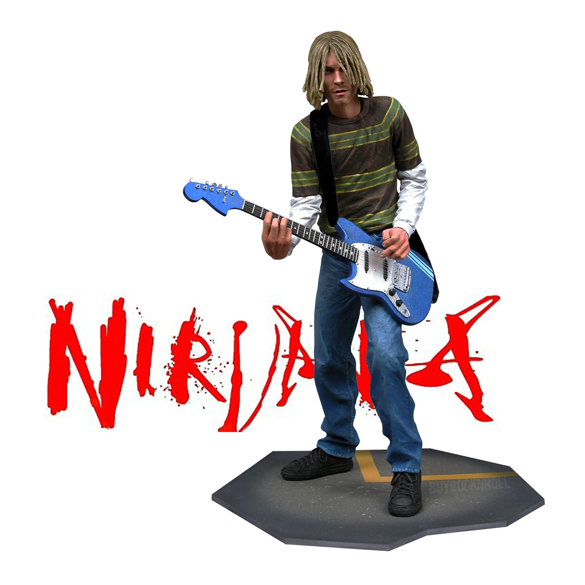 SOLD OUT! Nirvana Collectible NECA 2006 Kurt Cobain Smells Like Teen Spirit 18 Figure