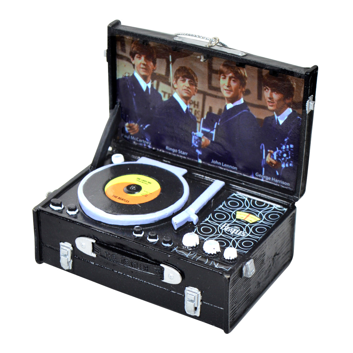 The Beatles Collectible 2012 Kurt Adler Retro Black Record Player 3-Inch Ornament