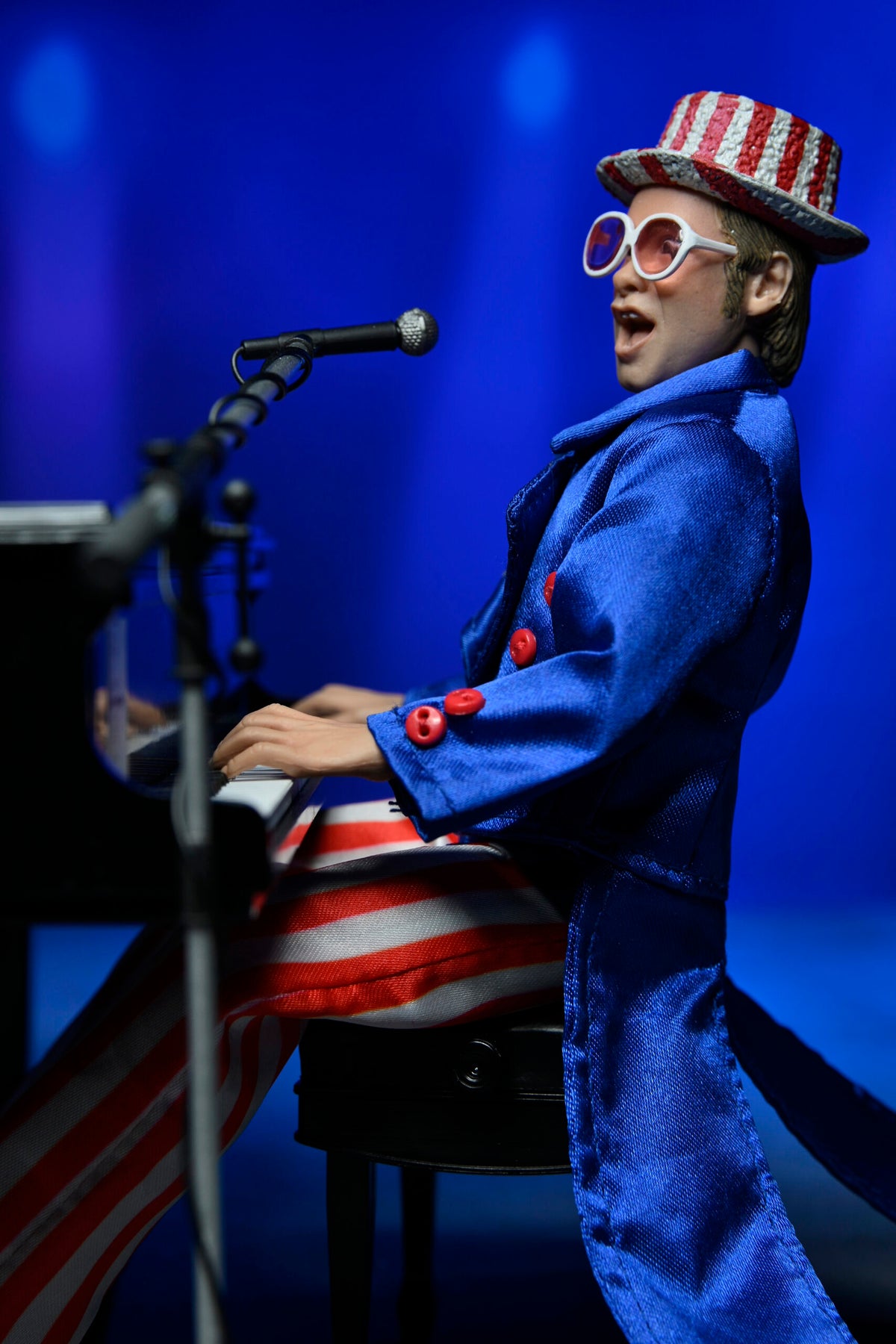 Elton John Collectible 2023 NECA Live in '76 Louder Than Concorde Tour 8" Clothed Action Figure