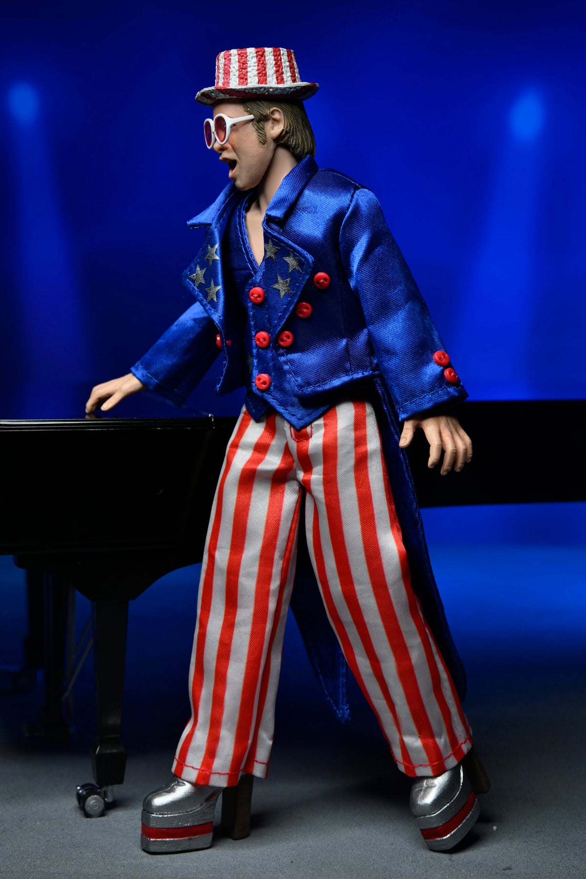 Elton John Collectible 2023 NECA Live in '76 Louder Than Concorde Tour 8" Clothed Action Figure