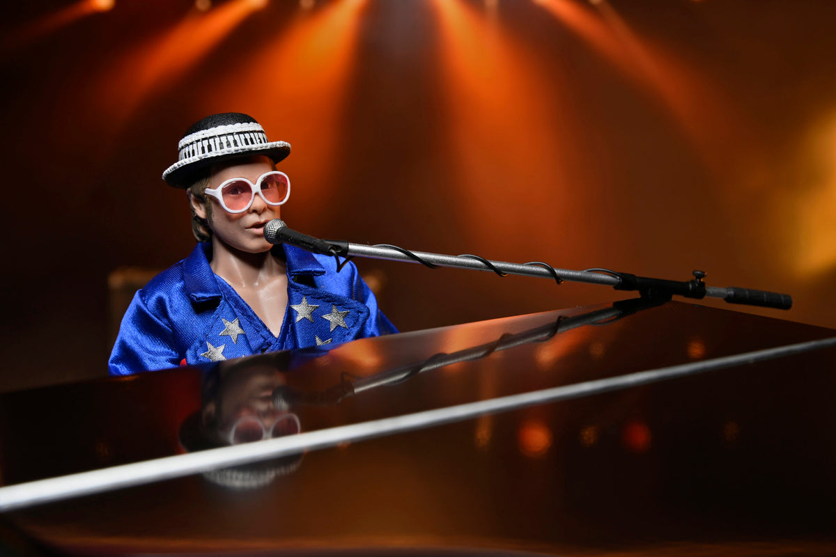 Elton John Collectible 2023 NECA Live in '76 Louder Than Concorde Tour 8" Clothed Action Figure