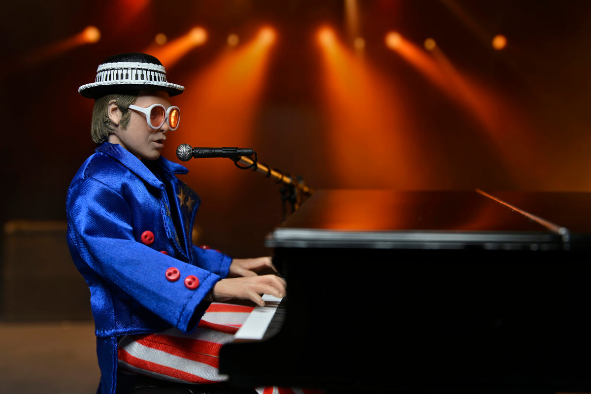 Elton John Collectible 2023 NECA Live in '76 Louder Than Concorde Tour 8" Clothed Action Figure
