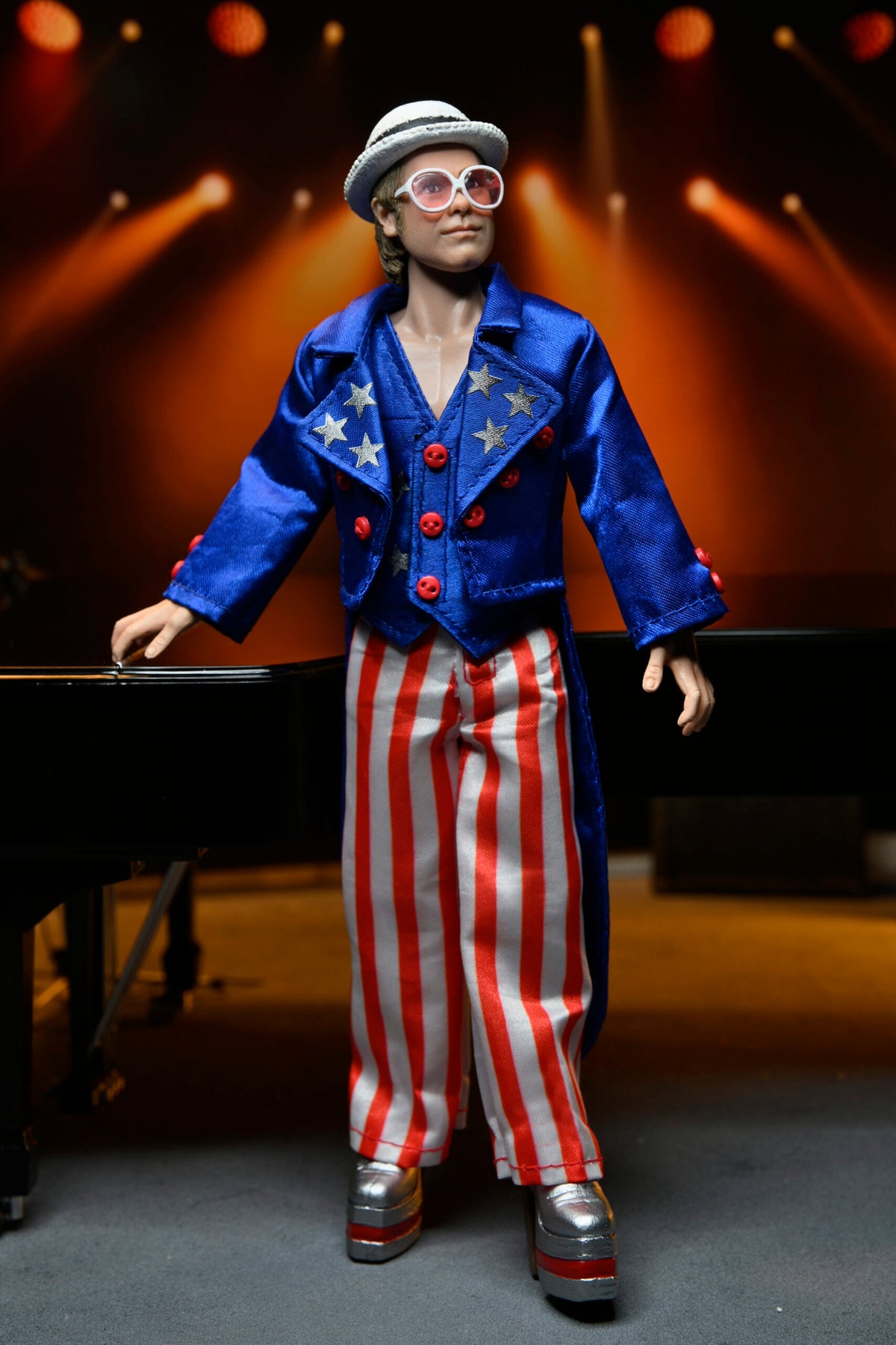 Elton John Collectible 2023 NECA Live in '76 Louder Than Concorde Tour 8" Clothed Action Figure