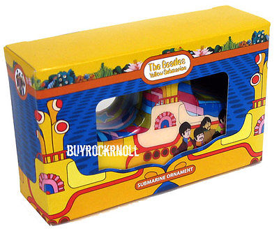 SOLD OUT! The Beatles Collectible 2007 Vandor Yellow Submarine Decoupage Christmas Ornament